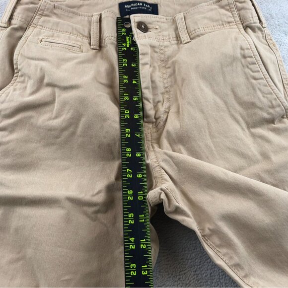 American Eagle Mens Pants Size 29x28 Hemmed Extreme Flex Khaki Straight Relaxed - Picture 5 of 14